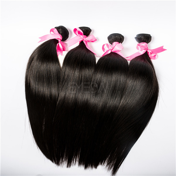 High quality raw unprocessed 100 percent human remy India hair straight YL067
